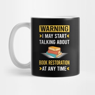 Warning Book Restoration Repair Mug